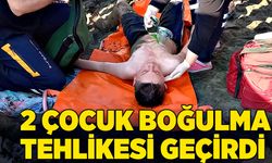 2 çocuk boğulma tehlikesi geçirdi