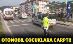 Otomobil yayalara çarptı!