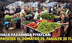 Halk Pazarında fiyatlar: Patates 15, domates 25, fasulye 35 TL