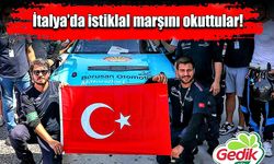 Türk bayrağını göndere çektirip, istiklal marşını okuttular!