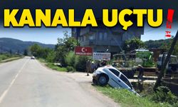 Gökçeler'de kanala uçtu!