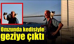 Kedisi Slyvia ile İstanbul’u geziyor
