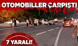 Otomobiller çarpıştı: 7 yaralı