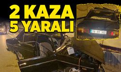 2 kaza 5 yaralı!