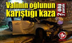 Valinin oğlu kaza yaptı; Kazanın güvenlik kamerası görüntüleri ortaya çıktı