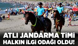 Atlı jandarma timi  halkın ilgi odağı oldu!