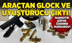 Narkotik şüphe üzerine durdurdu. Araçtan Glock ve uyuşturucu çıktı