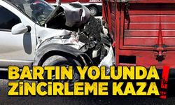 Bartın yolunda zincirleme kaza!