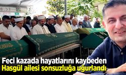 Otobüs kazasında hayatını kaybeden Hasgül ailesi sonsuzluğa uğurlandı!