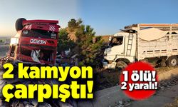Kırıkkale'de iki kamyon çarpıştı: 1 ölü, 2 yaralı