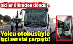 Yolcu otobüsü ile işçi minibüsü çarpıştı! 11 Yaralı!