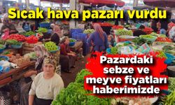 Zonguldak halk pazarını sıcak hava vurdu