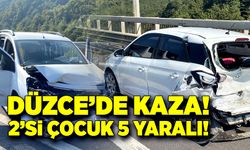 Düzce’de trafik kazası! 2’si çocuk 5 yaralı!