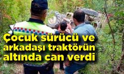 Traktör şarampole devrildi! 2 çocuk öldü