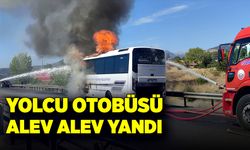 Muş’tan İstanbul’a dönen İBB otobüsü alev alev yandı