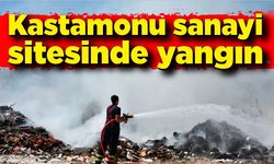 Kastamonu'da  sanayi sitesinde korkutan yangın