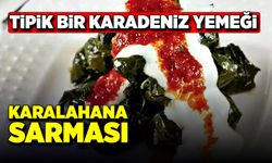 Tipik bir Karadeniz yemeği! Karalahana sarması