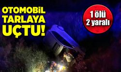 Otomobil tarlaya uçtu! 1 ölü, 2 yaralı