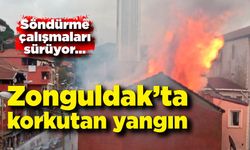 Zonguldak'ta ev yangını; söndürme çalışmaları sürüyor