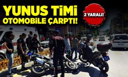 Motosikletli yunus timi önündeki otomobile çarptı! 2 yaralı