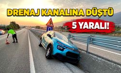 Drenaj kanalına düştü: 5 yaralı