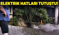 Elektrik hatları tutuştu!