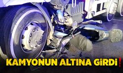 Kamyonun altına girdi!