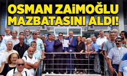 Osman Zaimoğlu mazbatasını aldı!