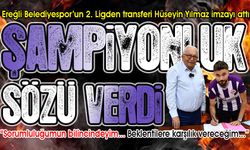 Ereğli Belediyespor “flaş transfer” için imza töreni düzenledi... Transfer şov yaptılar