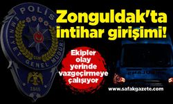 Zonguldak'ta intihar girişimi! Ekipler olay yerinde vazgeçirmeye çalışıyor