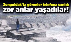 Zonguldak'ta görenler telefona sarıldı, zor anlar yaşadılar!