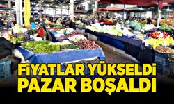 Fiyatlar yükseldi pazar boşaldı