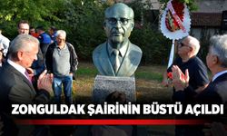 Zonguldak şairinin büstü açıldı