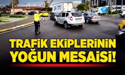 Trafik ekiplerinin yoğun mesaisi!