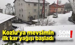 Kozlu'ya mevsimin ilk kar yağışı başladı