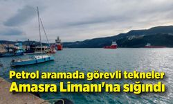 Petrol aramada görevli tekneler Amasra Limanı'na sığındı