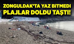 Zonguldak'ta yaz bitmedi, plajlar doldu taştı