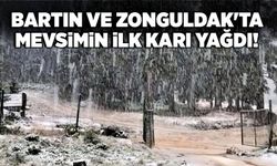 Bartın ve Zonguldak'ta mevsimin ilk karı yağdı