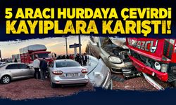 5 aracı hurdaya çevirdi Kayıplara karıştı!