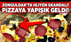 Zonguldak’ta hijyen skandalı! Pizzaya yapışık halde geldi!