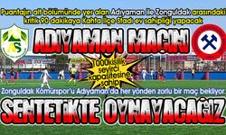 Adıyaman FK-Zonguldak Kömürspor maçı 1000 kişilik sentetik zeminli sahada oynanacak