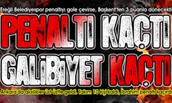Başkent’te 10 kişi kalan Ereğli Belediyespor, penaltıyla birlikte galibiyeti kaçırdı: 1-1