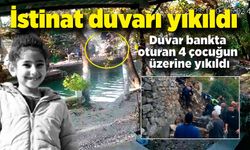 İstinat duvarı yıkıldı, 4 çocuk altında kaldı