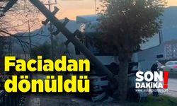 Zonguldak'ta tır elektrik direğine çarptı, 1 yaralı