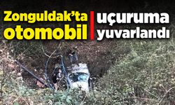 Zonguldak'ta otomobil uçuruma yuvarlandı!