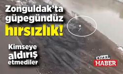 Zonguldak’ta güpegündüz hırsızlık! Kimseye aldırış etmeden çaldılar