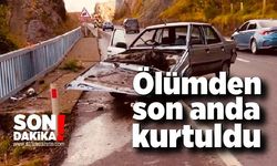 Zonguldak'ta feci kaza; Ölümden son anda kurtuldu