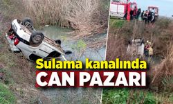 Otomobil su kanalına düştü 1'i ağır 5 kişi yaralandı