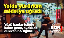 Yolda yürürken saldırıya uğradı, ayakkabı dükkanına sığınarak kurtuldu