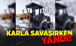 Karla savaşırken yandı!